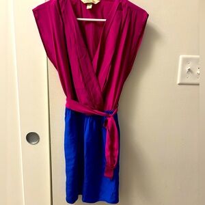 V-neck Midi Dress with Wrap